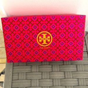 Tory Burch Claire 65MM CLOSED TOE WEDGE BLACK SUEDE. Size 10